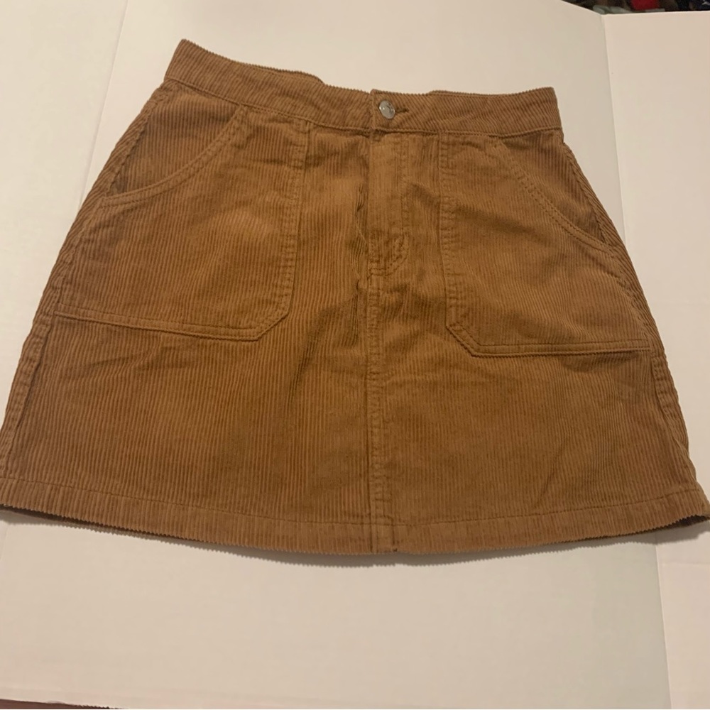 American Eagle Outfitters Brown Corduroy A-Line Skirt S:30